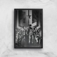 Justice League Team Poster Giclee Art Print - A3 - Black Frame von Justice League
