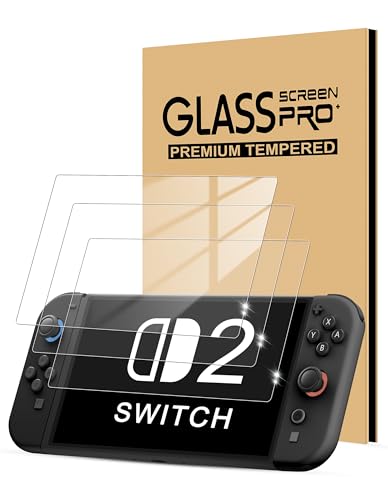Jusy 3 Stück Schutzfolie für Nintendo Switch 2, Härtegrad 9H klar Anti-Fingerabdruck Kratzfest Vollbildabdeckung Gehärtete Displayschutzfolie für Nintendo Switch 2 Jusy 3 Stück Schutzfolie für Nintendo Switch 2, Härtegrad 9H klar Anti-Fingerabdruck Kratzfest Vollbildabdeckung Gehärtete Displayschutzfolie für Nintendo Switch 2 von Jusy