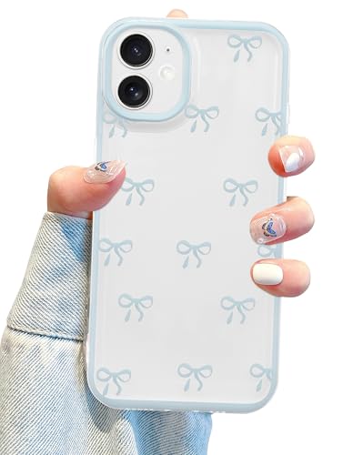 Jusy Kompatibel mit iPhone 11 Hülle,Süße Klar Rosa Schleifenmuster Schöne Weiche TPU Telefonhülle Vollständiger Kameraschutz Handyhülle für Frauen Mädchen - Blau Jusy Kompatibel mit iPhone 11 Hülle,Süße Klar Rosa Schleifenmuster Schöne Weiche TPU Telefonhülle Vollständiger Kameraschutz Handyhülle für Frauen Mädchen - Blau von Jusy