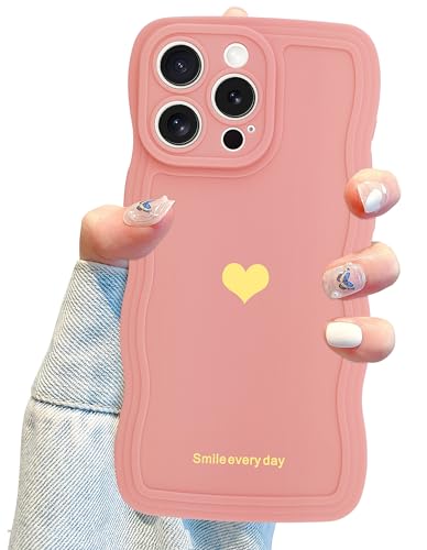 Jusy Liebesherz Kompatibel mit iPhone 14 Pro Max Hülle,Gildingprocess Liebesherz Niedlicher Gewellter Rahmen,Weiche TPU iPhone 14 Pro Max Schutzhülle für Frauen und Mädchen,Rosa Jusy Liebesherz Kompatibel mit iPhone 14 Pro Max Hülle,Gildingprocess Liebesherz Niedlicher Gewellter Rahmen,Weiche TPU iPhone 14 Pro Max Schutzhülle für Frauen und Mädchen,Rosa von Jusy
