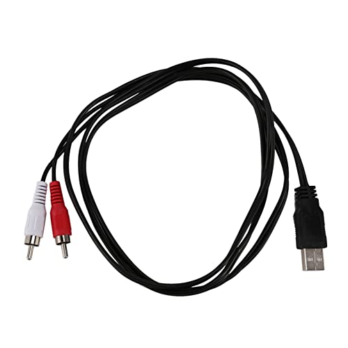 Juwaacoo 1,5 m USB-A-Stecker 2 x RCA Phono-Stecker AV-Kabel, PC-TV-Aux-Audio-Video-Adapter Juwaacoo 1,5 m USB-A-Stecker 2 x RCA Phono-Stecker AV-Kabel, PC-TV-Aux-Audio-Video-Adapter von Juwaacoo