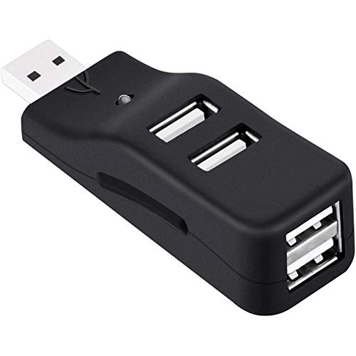 Juwaacoo USB-Hub mit 4 Anschlüssen, Mini-USB 2.0-Daten-Hub, klein, tragbar, für PC, Laptop, Notebook, PC, XPS und mehr von Juwaacoo