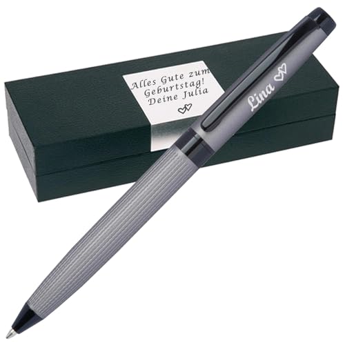 Juwelier Schönschmied CrisMa Drehkugelschreiber aus Edelstahl mit Gravur | Geschenkbox inkl. Gravur | Edelstahl | matt-grau | blau schreibende Großraummine | mattes Design Juwelier Schönschmied CrisMa Drehkugelschreiber aus Edelstahl mit Gravur | Geschenkbox inkl. Gravur | Edelstahl | matt-grau | blau schreibende Großraummine | mattes Design von Juwelier Schönschmied