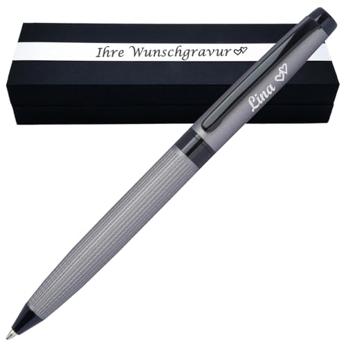 Juwelier Schönschmied CrisMa Drehkugelschreiber aus Edelstahl mit Wunschgravur | Geschenkbox inkl. Gravur | Edelstahl | matt-grau | blau schreibende Großraummine | mattes Design Juwelier Schönschmied CrisMa Drehkugelschreiber aus Edelstahl mit Wunschgravur | Geschenkbox inkl. Gravur | Edelstahl | matt-grau | blau schreibende Großraummine | mattes Design von Juwelier Schönschmied