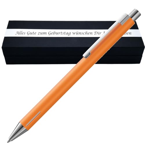 Juwelier Schönschmied L A M Y Econ Kugelschreiber mit Gravur als Geschenk | Geschenkverpackung inklusive Wunschgravur | schwarz schreibend | hochwertiges Metall | personalisierte Kullis | PS318Box2 von Juwelier Schönschmied