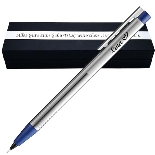 Juwelier Schönschmied L A M Y logo Druckbleistift mit Gravur als Geschenk | Geschenkverpackung inklusive Wunschgravur | 0,7 mm (L A M Y M40) Feinstrichmine | hochwertiger Edelstahl | PS321Box2 von Juwelier Schönschmied