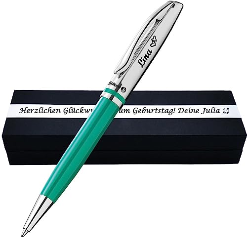 Pelikan Kugelschreiber Jazz® Classic K35 Türkis mit Wunschgravur | inkl. Geschenkbox mit Gravur | Pelikan Kugelschreiber mit Gravur als Geschenk & Symbol mit Geschenkverpackung PS254Box2 von Juwelier Schönschmied