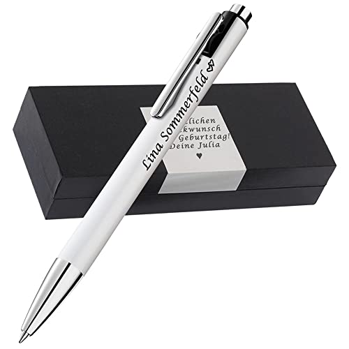 Pelikan Kugelschreiber Snap Perlweiß mit Wunschgravur inklusive Geschenkbox mit Gravur Pelikan Kugelschreiber Snap mit Gravur als Geschenk & Symbol mit Geschenkverpackung PS208 von Juwelier Schönschmied