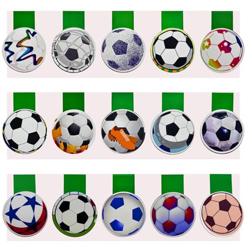 Juxtaposia Lesezeichen Magnetisch Kinder,15 Stück Magnetische Lesezeichen, Fußball-Thema Magnet Lesezeichen, Geeignet für Schüler, Jungen und Mädchen, die Spaß am Fußballspiel haben. von Juxtaposia