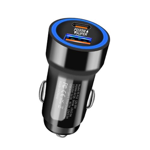 Auto Ladegerät Schnelladapter PD 30W Zwei-Port Ladegerät USB-A und Typ-C Handy Tablet Game Controller Fahrrekorder Kompaktes Schnellladen für mehrere Geräte Auto Ladegerät Schnelladapter PD 30W Zwei-Port Ladegerät USB-A und Typ-C Handy Tablet Game Controller Fahrrekorder Kompaktes Schnellladen für mehrere Geräte von Jvjggag