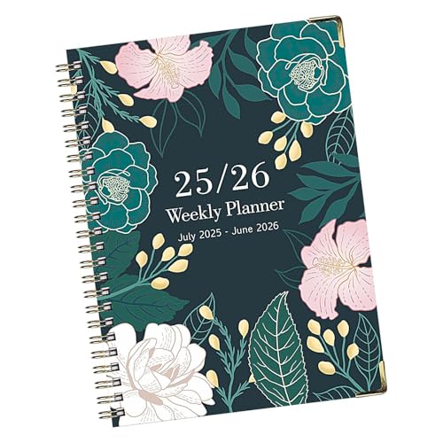Floral Notebook, Ringed Journal, Coil Diary, A5 Thick Paper, English Notepad, Bullet Journaling, Sketching & Note-Taking, 8.54x6.22 Inches, Metal Coil Binding, 142 Pages Floral Notebook, Ringed Journal, Coil Diary, A5 Thick Paper, English Notepad, Bullet Journaling, Sketching & Note-Taking, 8.54x6.22 Inches, Metal Coil Binding, 142 Pages von Jvjggag