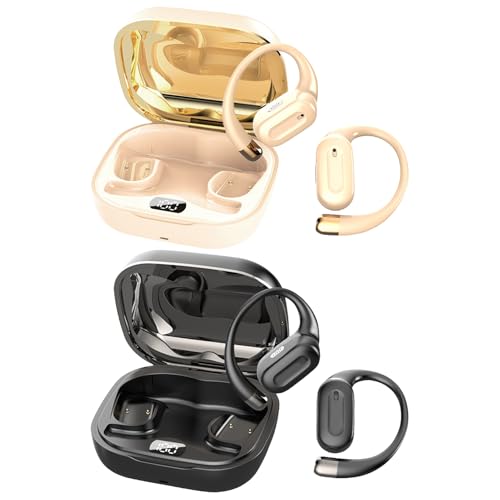 Jvjggag Offene Ohrhörer, kabellose Kopfhörer, Over-Ear-Design, Stereo-Sound, leichte Passform, Arbeit, Sport, Streaming, kabellose Kopfhörer, wasserabweisend Jvjggag Offene Ohrhörer, kabellose Kopfhörer, Over-Ear-Design, Stereo-Sound, leichte Passform, Arbeit, Sport, Streaming, kabellose Kopfhörer, wasserabweisend von Jvjggag