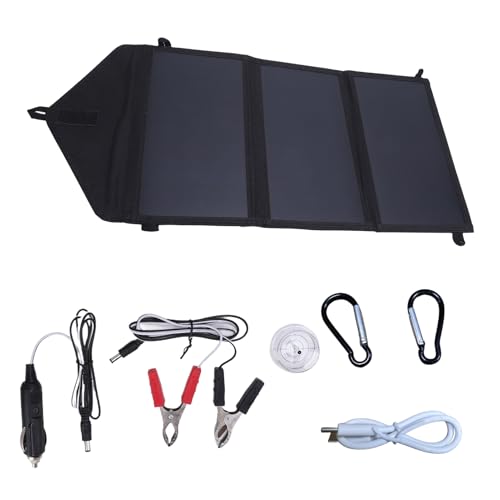 Solar Battery Charger, 100W Foldable Solar Charger Pack, Double USB Outdoor Energy Supply, Portable Waterproof Charging Station for Car Boat Travel Road Trip Camping Hiking Devices von Jvjggag