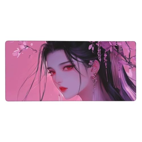 Gaming Mauspad XXL 1200x600 mm, Anime Mousepad Mädchen Desk Mat mit Vernähte Kanten, Wasserdicht Anti-Rutsch Mouse Pad, Spezielle Oberfläche Verbessert Präzision und Geschwindigkeit für Gamer, j-304 Gaming Mauspad XXL 1200x600 mm, Anime Mousepad Mädchen Desk Mat mit Vernähte Kanten, Wasserdicht Anti-Rutsch Mouse Pad, Spezielle Oberfläche Verbessert Präzision und Geschwindigkeit für Gamer, j-304 von Jvyaeen