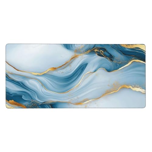 Gaming Mauspad XXL 1200x600 mm, Blau Mousepad Marmor Desk Mat mit Vernähte Kanten, Wasserdicht Anti-Rutsch Mouse Pad, Spezielle Oberfläche Verbessert Präzision und Geschwindigkeit für Gamer, j-250 Gaming Mauspad XXL 1200x600 mm, Blau Mousepad Marmor Desk Mat mit Vernähte Kanten, Wasserdicht Anti-Rutsch Mouse Pad, Spezielle Oberfläche Verbessert Präzision und Geschwindigkeit für Gamer, j-250 von Jvyaeen