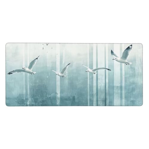 Gaming Mauspad XXL 1200x600 mm, Blau Mousepad Tier Desk Mat mit Vernähte Kanten, Wasserdicht Anti-Rutsch Mouse Pad, Spezielle Oberfläche Verbessert Präzision und Geschwindigkeit für Gamer, j-191 von Jvyaeen