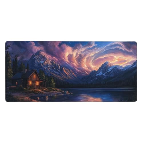 Gaming Mauspad XXL 1200x600 mm, Landschaft Mousepad See Desk Mat mit Vernähte Kanten, Wasserdicht Anti-Rutsch Mouse Pad, Spezielle Oberfläche Verbessert Präzision und Geschwindigkeit für Gamer, j-573 Gaming Mauspad XXL 1200x600 mm, Landschaft Mousepad See Desk Mat mit Vernähte Kanten, Wasserdicht Anti-Rutsch Mouse Pad, Spezielle Oberfläche Verbessert Präzision und Geschwindigkeit für Gamer, j-573 von Jvyaeen