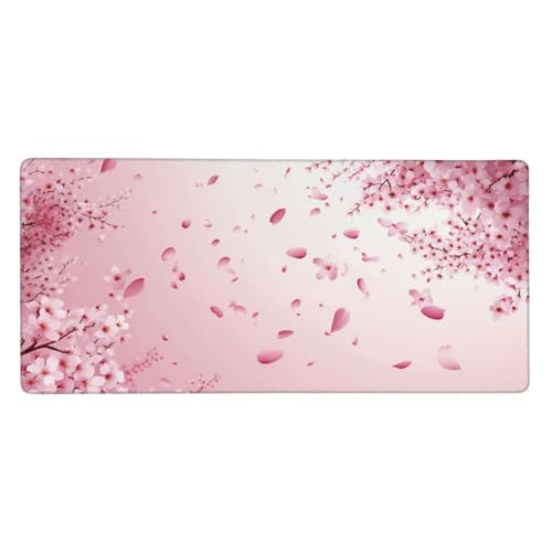Gaming Mauspad XXL 1200x600 mm, Rosa Mousepad Blumen Desk Mat mit Vernähte Kanten, Wasserdicht Anti-Rutsch Mouse Pad, Spezielle Oberfläche Verbessert Präzision und Geschwindigkeit für Gamer, j-306 Gaming Mauspad XXL 1200x600 mm, Rosa Mousepad Blumen Desk Mat mit Vernähte Kanten, Wasserdicht Anti-Rutsch Mouse Pad, Spezielle Oberfläche Verbessert Präzision und Geschwindigkeit für Gamer, j-306 von Jvyaeen
