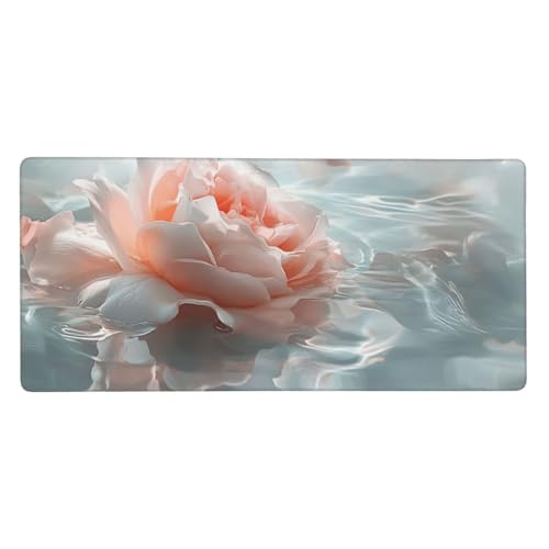 Gaming Mauspad XXL 1200x600 mm, Rosa Mousepad Blumen Desk Mat mit Vernähte Kanten, Wasserdicht Anti-Rutsch Mouse Pad, Spezielle Oberfläche Verbessert Präzision und Geschwindigkeit für Gamer, j-454 Gaming Mauspad XXL 1200x600 mm, Rosa Mousepad Blumen Desk Mat mit Vernähte Kanten, Wasserdicht Anti-Rutsch Mouse Pad, Spezielle Oberfläche Verbessert Präzision und Geschwindigkeit für Gamer, j-454 von Jvyaeen
