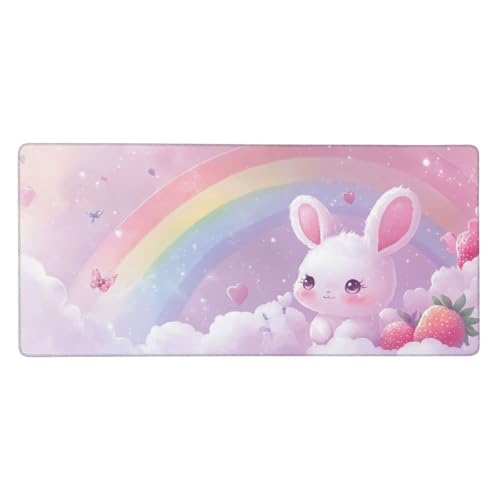 Gaming Mauspad XXL 1200x600 mm, Rosa Mousepad Karikatur Desk Mat mit Vernähte Kanten, Wasserdicht Anti-Rutsch Mouse Pad, Spezielle Oberfläche Verbessert Präzision und Geschwindigkeit für Gamer, j-252 Gaming Mauspad XXL 1200x600 mm, Rosa Mousepad Karikatur Desk Mat mit Vernähte Kanten, Wasserdicht Anti-Rutsch Mouse Pad, Spezielle Oberfläche Verbessert Präzision und Geschwindigkeit für Gamer, j-252 von Jvyaeen