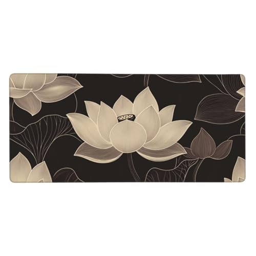 Gaming Mauspad XXL 600x300 mm, Grau Mousepad Lotus Desk Mat mit Vernähte Kanten, Wasserdicht Anti-Rutsch Mouse Pad, Spezielle Oberfläche Verbessert Präzision und Geschwindigkeit für Gamer, j-432 Gaming Mauspad XXL 600x300 mm, Grau Mousepad Lotus Desk Mat mit Vernähte Kanten, Wasserdicht Anti-Rutsch Mouse Pad, Spezielle Oberfläche Verbessert Präzision und Geschwindigkeit für Gamer, j-432 von Jvyaeen