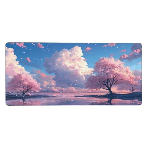 Gaming Mauspad XXL 700x400 mm, Rosa Mousepad Landschaft Desk Mat mit Vernähte Kanten, Wasserdicht Anti-Rutsch Mouse Pad, Spezielle Oberfläche Verbessert Präzision und Geschwindigkeit für Gamer, j-307 Gaming Mauspad XXL 700x400 mm, Rosa Mousepad Landschaft Desk Mat mit Vernähte Kanten, Wasserdicht Anti-Rutsch Mouse Pad, Spezielle Oberfläche Verbessert Präzision und Geschwindigkeit für Gamer, j-307 von Jvyaeen