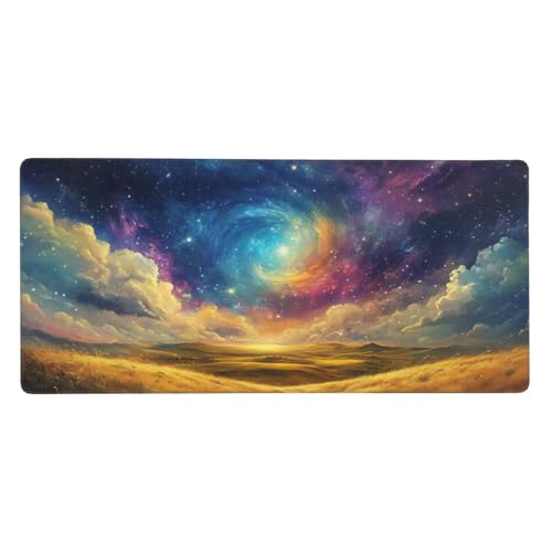 Gaming Mauspad XXL 900x300 mm, Bunt Mousepad Himmel Desk Mat mit Vernähte Kanten, Wasserdicht Anti-Rutsch Mouse Pad, Spezielle Oberfläche Verbessert Präzision und Geschwindigkeit für Gamer, j-623 Gaming Mauspad XXL 900x300 mm, Bunt Mousepad Himmel Desk Mat mit Vernähte Kanten, Wasserdicht Anti-Rutsch Mouse Pad, Spezielle Oberfläche Verbessert Präzision und Geschwindigkeit für Gamer, j-623 von Jvyaeen