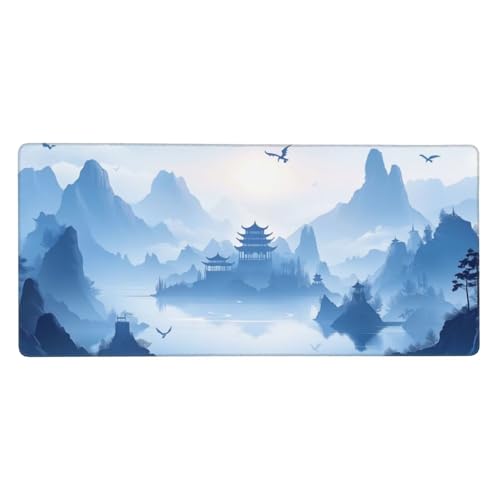 Mousepad Blau Schreibtischunterlage Berg Mauspad XXL 900x400x3mm Mousepad Gaming Zubehör, rutschfeste Desk Mat, Mouse Pad Wasserdicht und langlebig für Gaming,Büro,Zuhause, Geschenke für Frauen j-616 Mousepad Blau Schreibtischunterlage Berg Mauspad XXL 900x400x3mm Mousepad Gaming Zubehör, rutschfeste Desk Mat, Mouse Pad Wasserdicht und langlebig für Gaming,Büro,Zuhause, Geschenke für Frauen j-616 von Jvyaeen