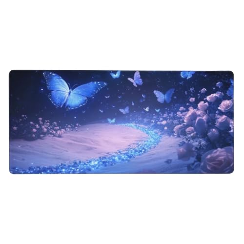 Mousepad Blau Schreibtischunterlage Schmetterling Mauspad XXL 800x300x3mm Mousepad Gaming Zubehör,rutschfeste Desk Mat,Mouse Pad Wasserdicht langlebig,Gaming,Büro,Zuhause,Geschenke für Frauen j-182 Mousepad Blau Schreibtischunterlage Schmetterling Mauspad XXL 800x300x3mm Mousepad Gaming Zubehör,rutschfeste Desk Mat,Mouse Pad Wasserdicht langlebig,Gaming,Büro,Zuhause,Geschenke für Frauen j-182 von Jvyaeen
