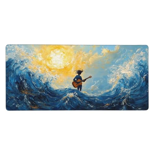 Mousepad Blau Schreibtischunterlage Welle Mauspad XXL 900x400x3mm Mousepad Gaming Zubehör, Rutschfeste Desk Mat, Mouse Pad Wasserdicht und langlebig für Gaming,Büro,Zuhause, Geschenke für Frauen j-407 Mousepad Blau Schreibtischunterlage Welle Mauspad XXL 900x400x3mm Mousepad Gaming Zubehör, Rutschfeste Desk Mat, Mouse Pad Wasserdicht und langlebig für Gaming,Büro,Zuhause, Geschenke für Frauen j-407 von Jvyaeen