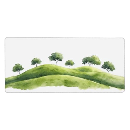 Mousepad Grün Schreibtischunterlage Landschaft Mauspad XXL 900x400x3mm Mousepad Gaming Zubehör,rutschfeste Desk Mat,Mouse Pad Wasserdicht langlebig für Gaming,Büro,Zuhause,Geschenke für Frauen j-136 von Jvyaeen