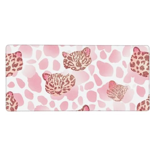Mousepad Rosa Schreibtischunterlage Geometrisch Mauspad XXL 900x400x3mm Mousepad Gaming Zubehör,rutschfeste Desk Mat,Mouse Pad Wasserdicht langlebig für Gaming,Büro,Zuhause,Geschenke für Frauen j-209 von Jvyaeen
