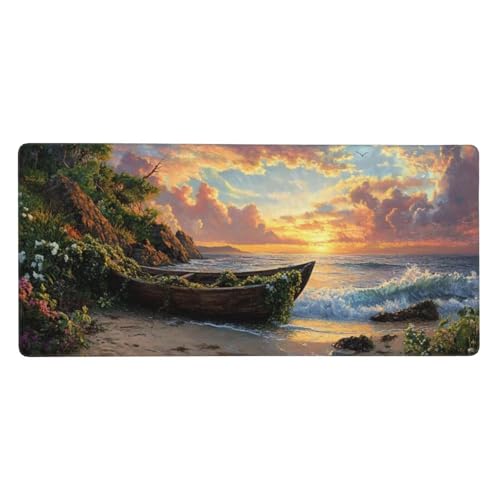 Mousepad Strand Schreibtischunterlage Sonnenuntergang Mauspad XXL 900x400x3mm Mousepad Gaming Zubehör, rutschfeste Desk Mat, Mouse Pad Wasserdicht langlebig, Gaming, Büro, Geschenke für Frauen j-776 Mousepad Strand Schreibtischunterlage Sonnenuntergang Mauspad XXL 900x400x3mm Mousepad Gaming Zubehör, rutschfeste Desk Mat, Mouse Pad Wasserdicht langlebig, Gaming, Büro, Geschenke für Frauen j-776 von Jvyaeen
