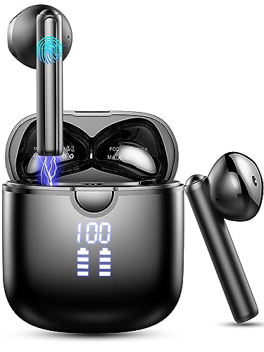 Bluetooth Kopfhörer, Kopfhörer Kabellos Bluetooth 5.3 mit 4 ENC Mikrofon, 40 Std Spielzeit, In Ear Kopfhörer Bluetooth Ohrhörer Noise Cancelling, HiFi Stereo Kabellose Kopfhörer, IP7 Wasserdicht, 2024 von Jxrev