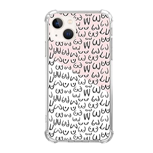 Jyrgkunlt Boobs Handyhülle Weiblicher Körper Ästhetische Kunst Hülle für iPhone 13, eine Menge Brüste weibliche Brüste Hülle Kompatibel mit iPhone 13 für Mädchen Frauen Männer, Einzigartige Trendy von Jyrgkunlt
