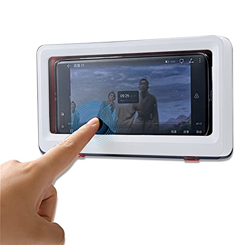 Jyuiipcz Badezimmer WC Handyhalter Box Wandmontage Halterung 6 Zoll Telefon Aufbewahrung Fall Wasserdicht Dusche Beobachten Halter von Jyuiipcz