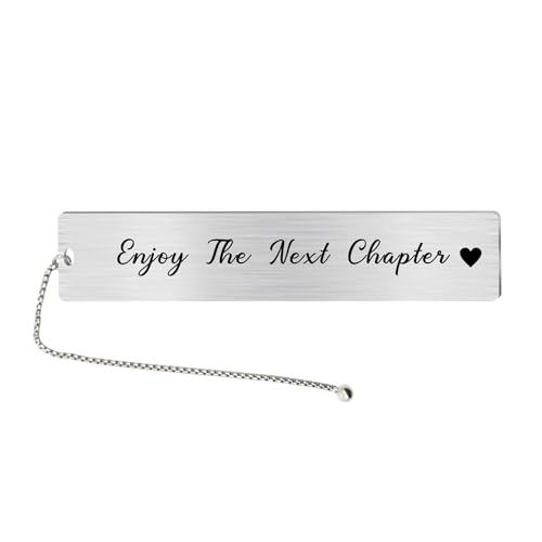 Jzxwan Inspirierende Geschenke zum Schulabschluss von Enjoy The Next Chapter – Lesezeichen für Ihn, Studenten, Jungen, Mädchen, Ruhestandsgeschenk für Kollegen, neue Reise, Geschenkideen für von Jzxwan