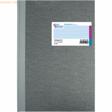 K+E Brieftagebuch A4 96 Blatt Deckenband hellblau von K+E