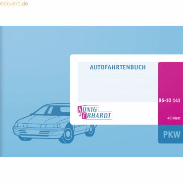 K+E Formularbuch Fahrtenbuch A6 quer PKW VE=40 Blatt von K+E