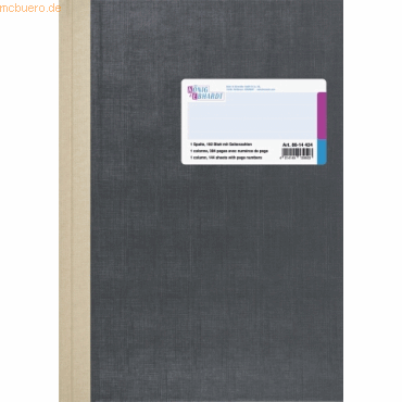 K+E Geschäftsbuch A4 192 Blatt 1 Spalte Deckenband grau von K+E