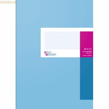 K+E Geschäftsbuch A4 kariert 40 Blatt hellblau von K+E
