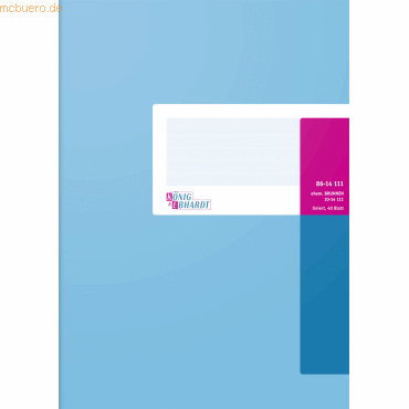 K+E Geschäftsbuch A4 liniert 40 Blatt hellblau von K+E