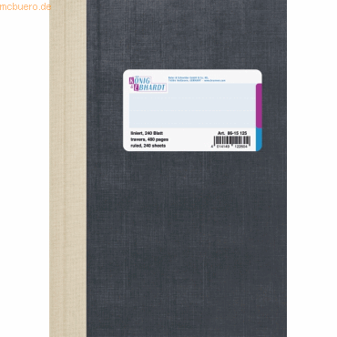 K+E Geschäftsbuch A5 liniert 240 Blatt hellblau K+E Geschäftsbuch A5 liniert 240 Blatt hellblau von K+E