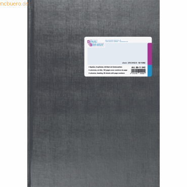 K+E Spaltenbuch A4 mit Deckenband 4 Spalten 96 Blatt K+E Spaltenbuch A4 mit Deckenband 4 Spalten 96 Blatt von K+E