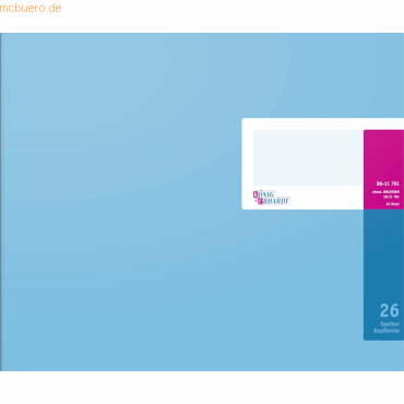 K+E Spaltenbuch mit Kopfleiste 353x297cm 26 Spalten 40 Blatt Karton bl von K+E
