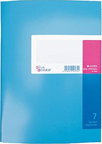 K+E Spaltenbücher /8611071-7107K40KL, blau, 7 Spalten, DINA4, Inh.40Blatt von K+E