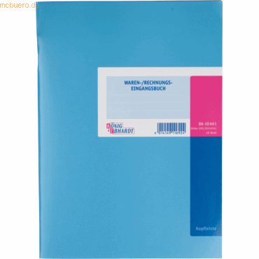 K+E Waren-und Rechnungs-Eingangsbuch A4 mit Kopfleiste 40 Blatt hellbl von K+E