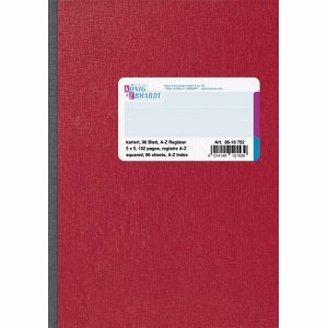 K+E Kladde A5 96 Blatt mit Register A-Z kariert von K + E