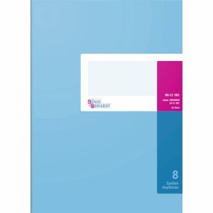 K+E Spaltenbuch A4 mit Kopfleiste 8 Spalten 42 Blatt hellblau von K + E