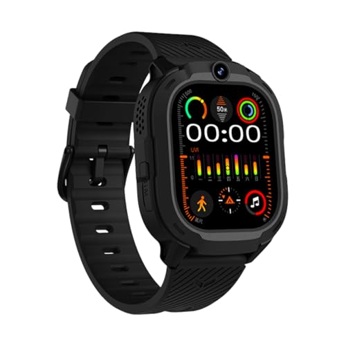 K IKIDO T5 Smartwatch Kinder, Smart Watch Telefon - 1.75 Touchscreen, GPS und Videoanruf, Kamera, Geschenk für Jungen und Mädchen von 3-12 Jahren (Schwarz) von K IKIDO